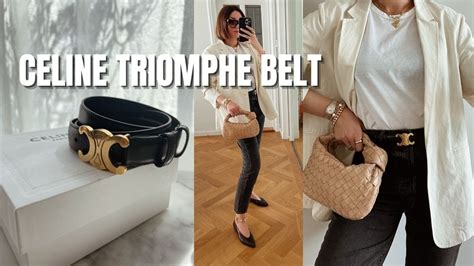 celine triomphe belt bag|celine triomphe belt size comparison.